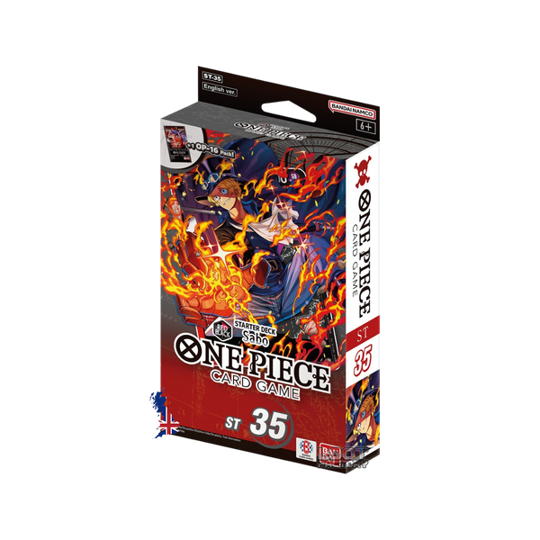 One Piece Card Game - Starter Deck ST-35 : Red/Black - Sabo (EN) + Booster OP-16
