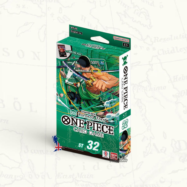 One Piece Card Game - Starter Deck ST-32 : Green - Roronoa Zoro (EN) + Booster OP-16