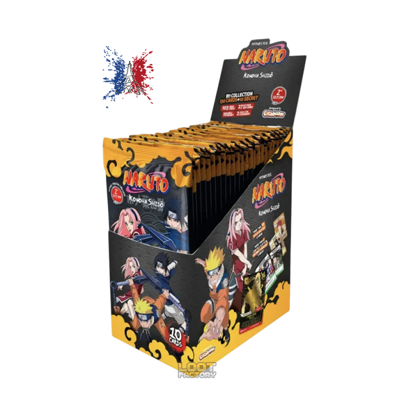 Boîte de 24 Boosters Naruto Mythos TCG - Chapitre 1 : Konoha Shidō (2ème Édition) - Version Française