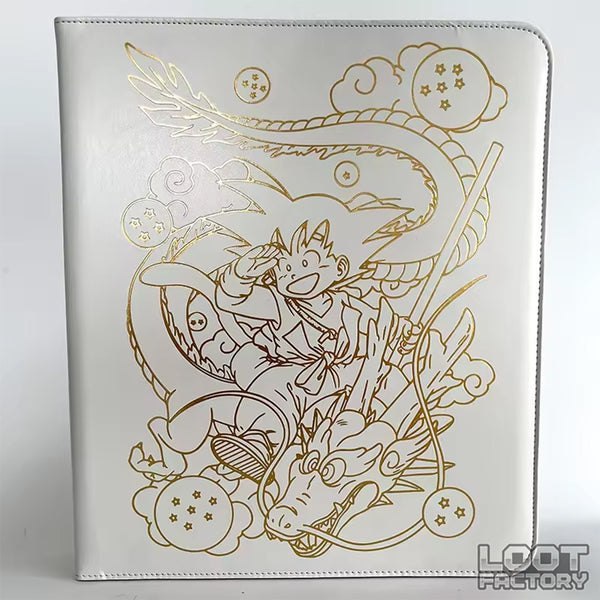 Classeur de Collection Premium Dragon Ball - Édition Blanche & Or (540 Cartes)