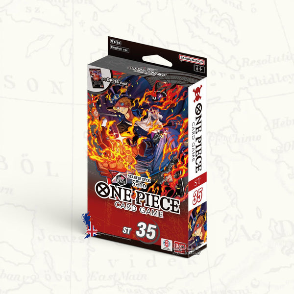 One Piece Card Game - Starter Deck ST-35 : Red/Black - Sabo (EN) + Booster OP-16