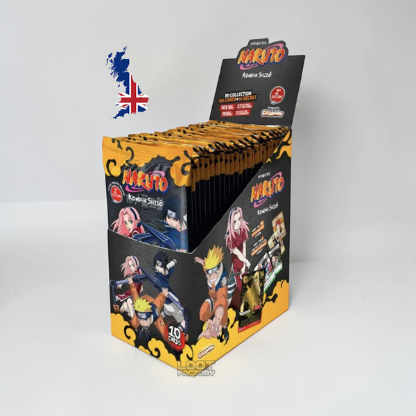 Boîte de 24 Boosters Naruto Mythos TCG - Chapitre 1 : Konoha Shidō (2ème Édition) - Version Anglaise