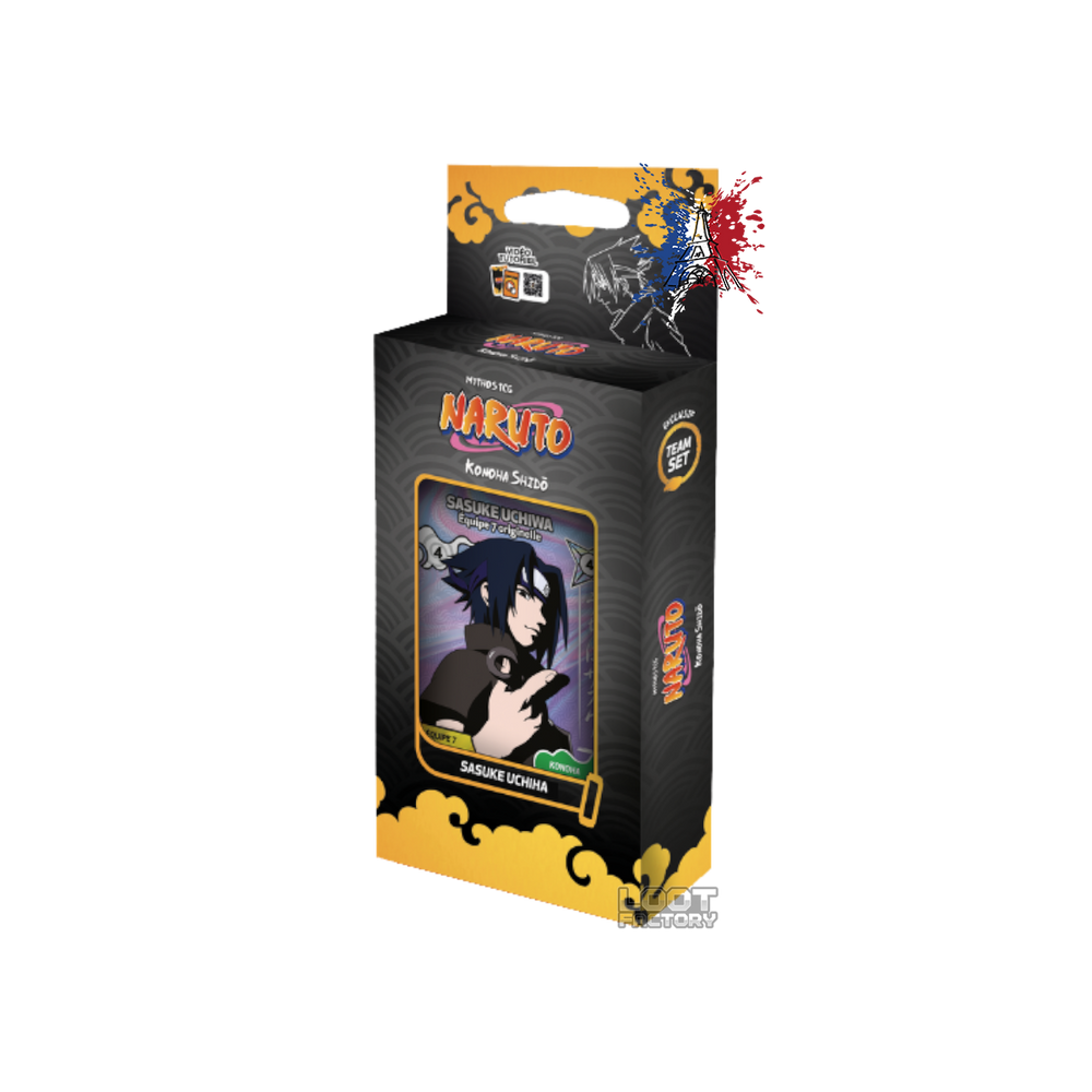 Team Set Sasuke Uchiha - Naruto Mythos TCG - Chapitre 1 : Konoha Shidō (2ème Édition) - Version Française