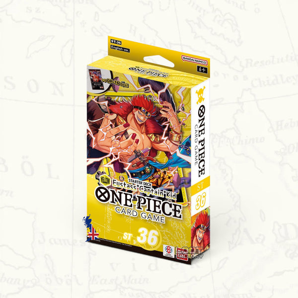 One Piece Card Game - Starter Deck ST-36 : Yellow - Eustass"Captain"Kid (EN) + Booster OP-16