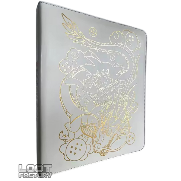 Classeur de Collection Premium Dragon Ball - Édition Blanche & Or (540 Cartes)
