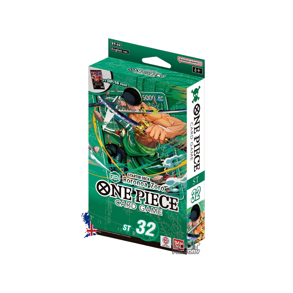 One Piece Card Game - Starter Deck ST-32 : Green - Roronoa Zoro (EN) + Booster OP-16