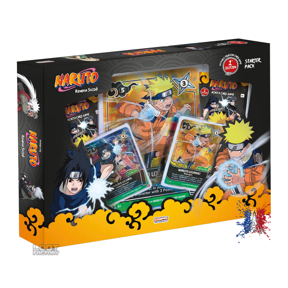 Starter Pack Naruto & Sasuke - Naruto Mythos TCG - Chapitre 1 : Konoha Shidō (1ère Édition) - Version Française