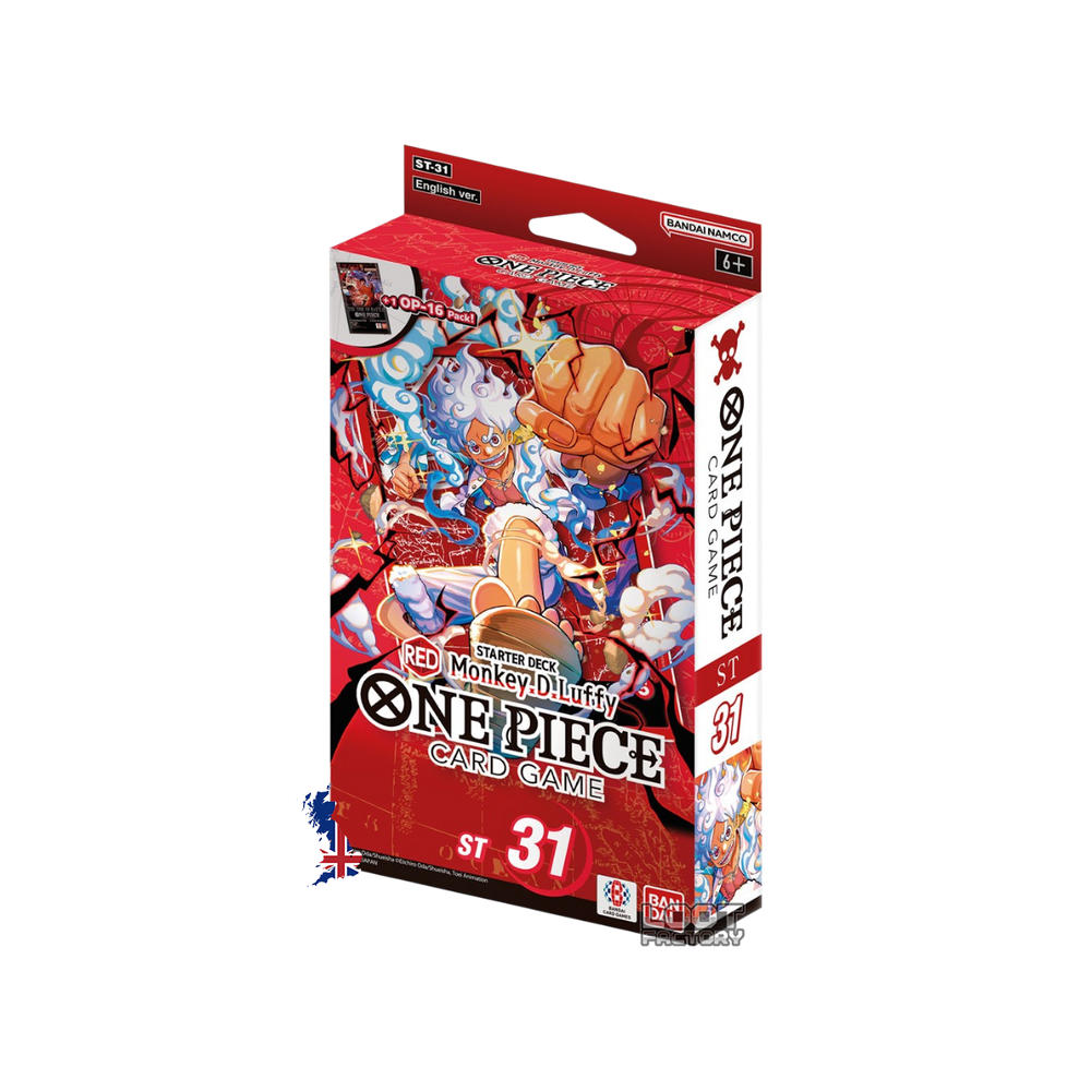 One Piece Card Game - Starter Deck ST-31 : Red - Monkey.D.Luffy (EN) + Booster OP-16