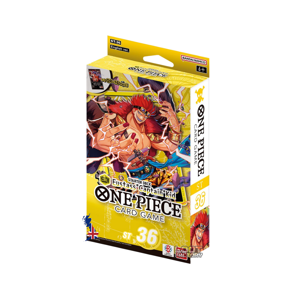 One Piece Card Game - Starter Deck ST-36 : Yellow - Eustass"Captain"Kid (EN) + Booster OP-16